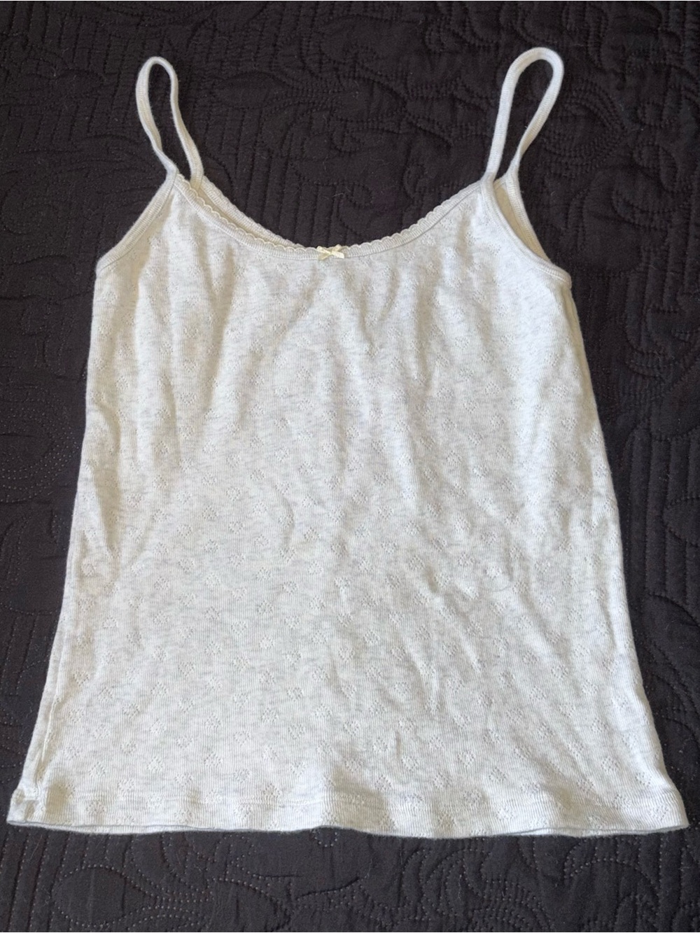 Brandy Melville Cream Lace-Trim Camisole